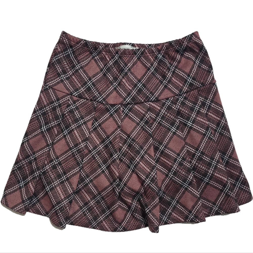 M (10-12) knit works plaid skort